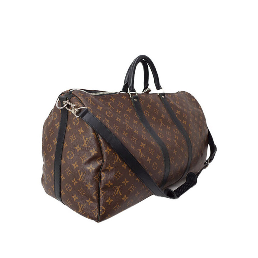 Louis Vuitton Monogram Macassar Keepall Bandouliere Travel Boston Bag - Picture 2 of 9